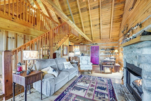 Living Room | 1st Floor | Gas Fireplace | Smart TV w/ Cable