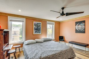 2 slaapkamers, een strijkplank/strijkijzer, internet, beddengoed
