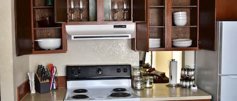 Microwave, oven, stovetop, dishwasher