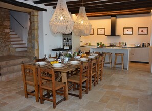 Dining - Just a 10-minute drive from Sitges–Masia Las Moreras: Farmhouse with High Design (Sitges)