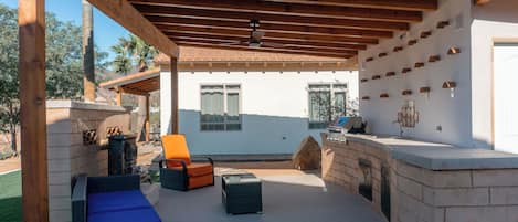 Familien-Ferienhütte, 2 Schlafzimmer, Haustiere gestattet, Bergblick | Wohnbereich