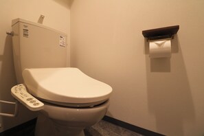 Shower, free toiletries, hair dryer, slippers