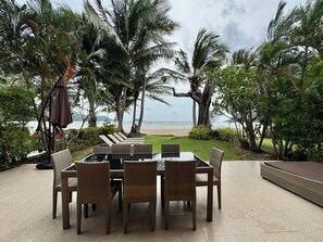 Luxury Villa, 4 Bedrooms, Beachfront | Terrace/patio