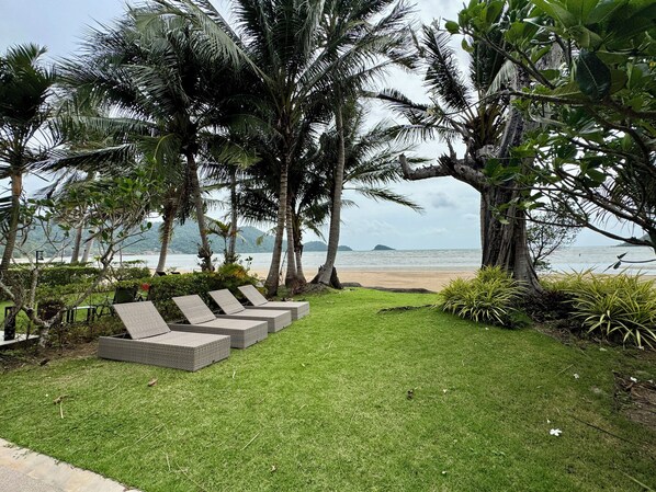 Luxury Villa, 4 Bedrooms, Beachfront | Terrace/patio