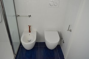 Dusche, Haartrockner, Bidet, Handtücher