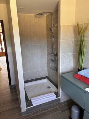 Dusche, Handtücher, Toilettenpapier