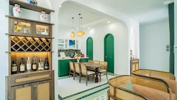 Family Villa, Garden View | Living area | 45-cm flat-screen TV with satellite channels