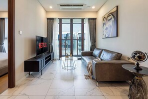 Apartemen Deluks, 2 kamar tidur, balkon, pemandangan kota | Pemandangan kota