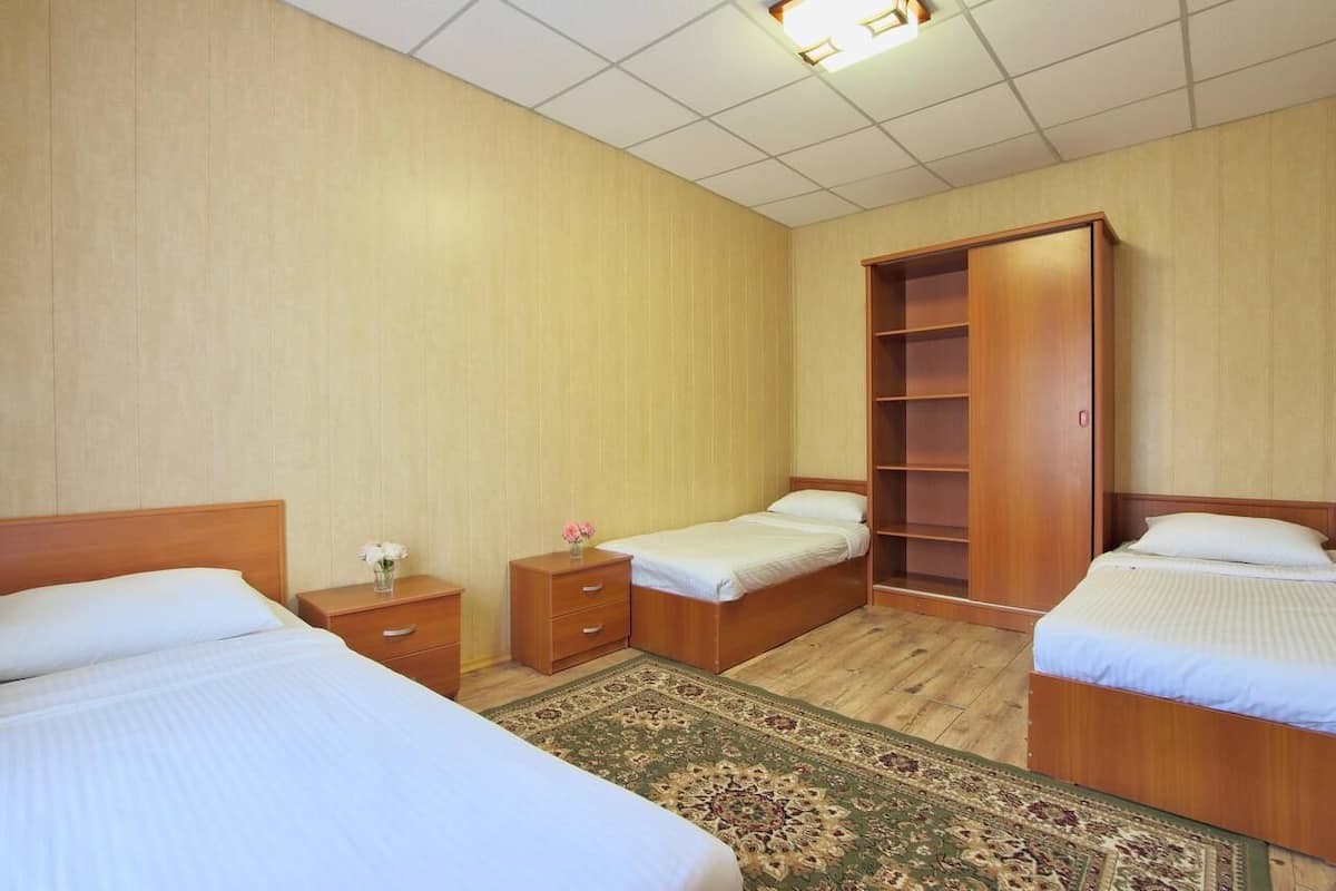 Chambre Triple, véranda | Espace de travail pour ordinateur portable, Wi-Fi gratuit