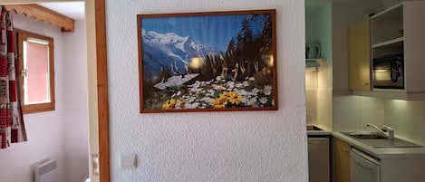 Fridge, microwave, dishwasher