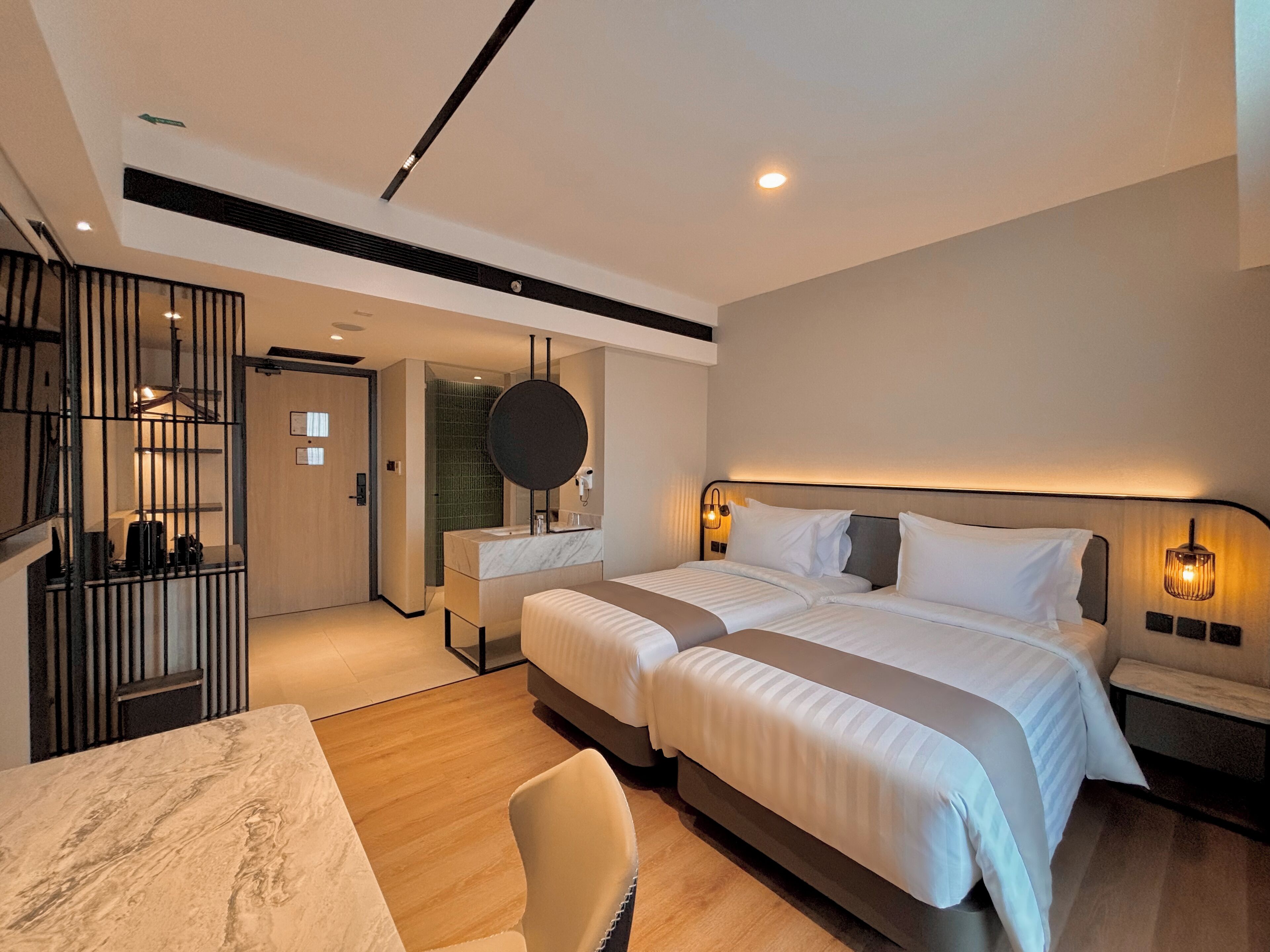 Deluxe Twin Room, City View | In-room safe, desk, free WiFi, bed sheets