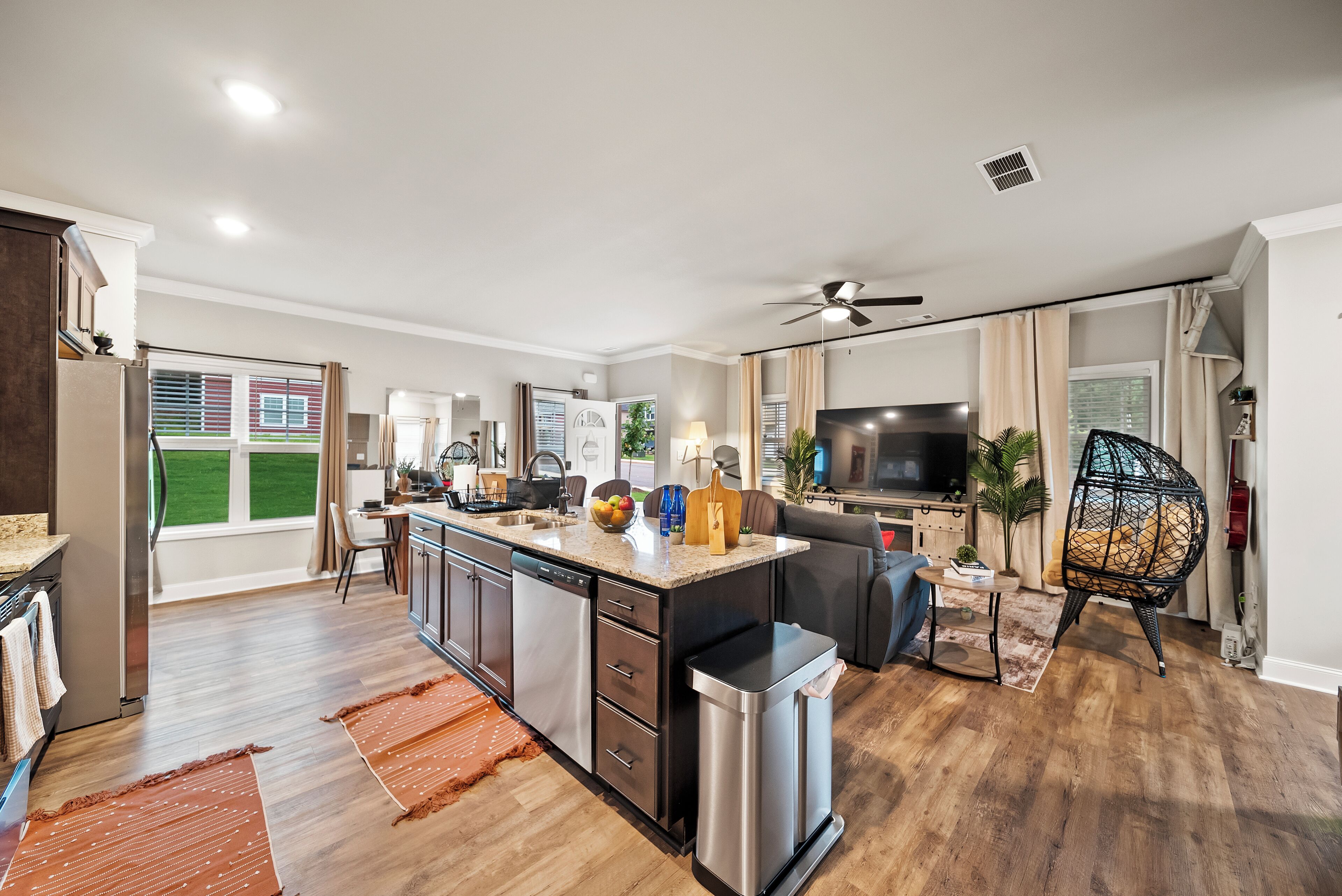 Smart TV, table football, ping pong, books