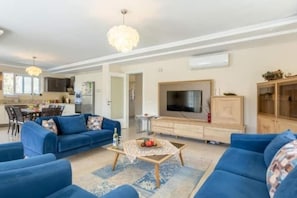 Smart TV, DVD player, books