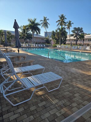 Outdoor pool, a heated pool