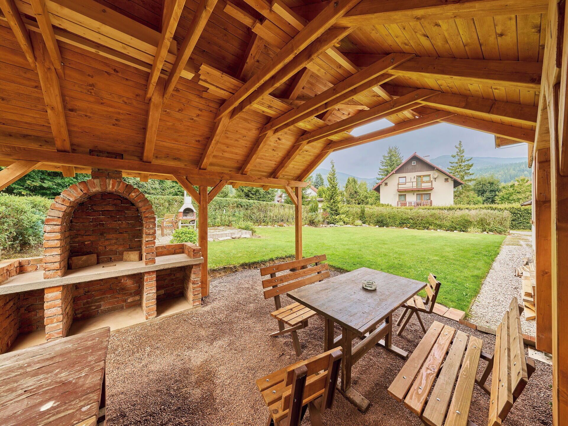 Holz, Holzbeize, Garten, Hütte, Hartholz, Holz, Schatten, Blockhaus, Design, Hinterhof