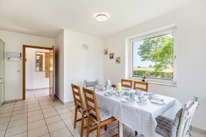 Dining - Holiday Home 'Sonja' with Private Terrace, Private Garden and Wi-Fi (Waabs)
