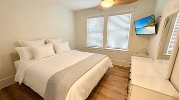 4 bedrooms, iron/ironing board, WiFi (free), bed sheets