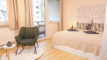 1 Schlafzimmer, BĂŒgeleisen/BĂŒgelbrett, WLAN, BettwĂ€sche