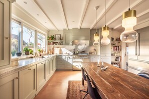 Fridge, oven, stovetop, dishwasher