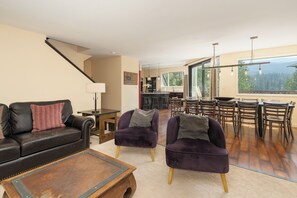 TV, fireplace - Winter Park Ski Haus, slopeside, hot tub, sleeps 19 (Winter Park)