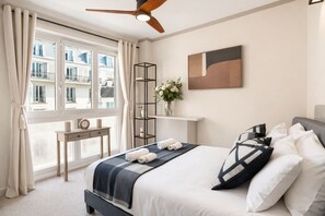 Departamento Premium, vista al patio | Tabla de planchar con plancha, cuna de viaje y wifi gratis 