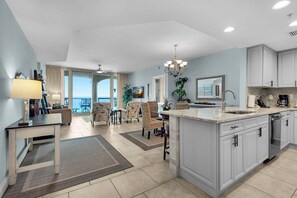 Fridge, microwave, oven, stovetop - 🌊Portofino 1-1708 | 2BR Condo w/ Gulf Views, Pools, Spa + Beach Steps Away!🌊 (Pensacola Beach)