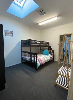 4 bedrooms, iron/ironing board, travel cot, WiFi