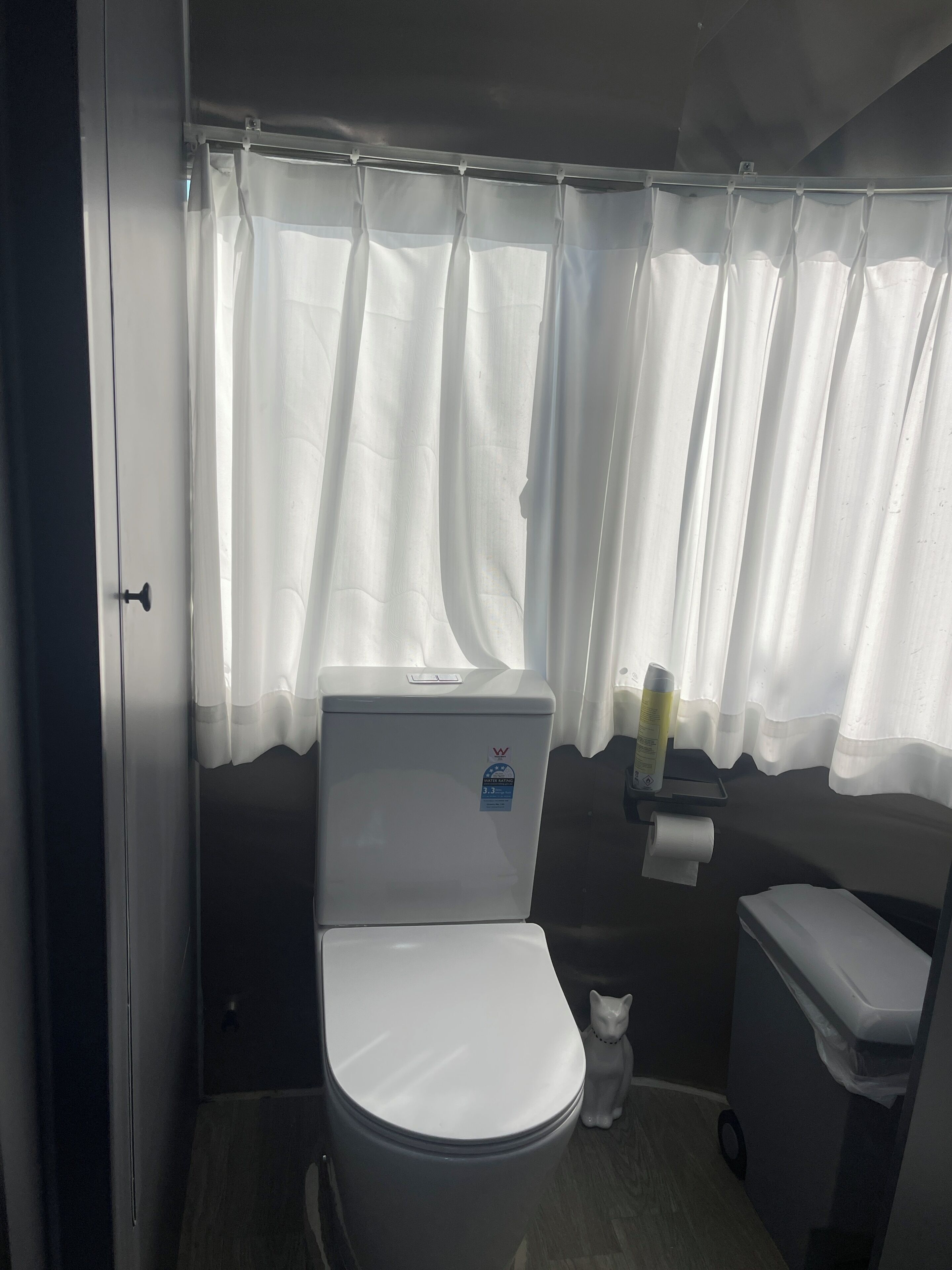 Shower, towels, soap, toilet paper