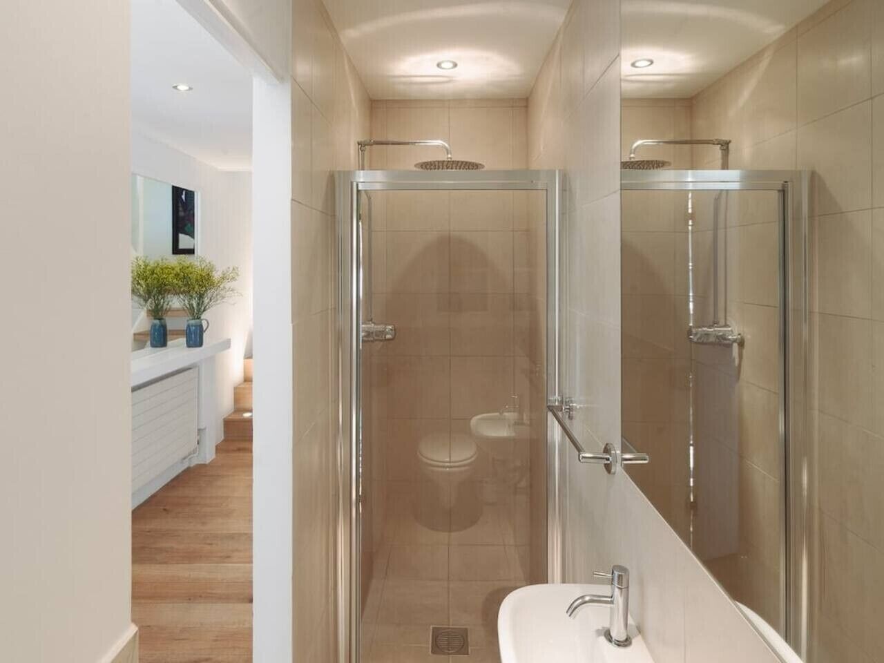 Shower, hair dryer