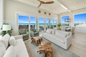 House, Multiple Bedrooms | Living area | Smart TV - Laguna Sunset 7 Bedroom Home (Panama City Beach)