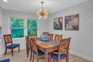 Dining - Southern Storm - Modern Stay With Patio & Yard 4 Bedroom Home (Wilmington)