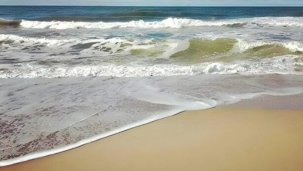 A beach with waves and clear skies. - Apartment 'Gemütliche Wohnung' with Shared Garden and Wi-Fi (Keitum)