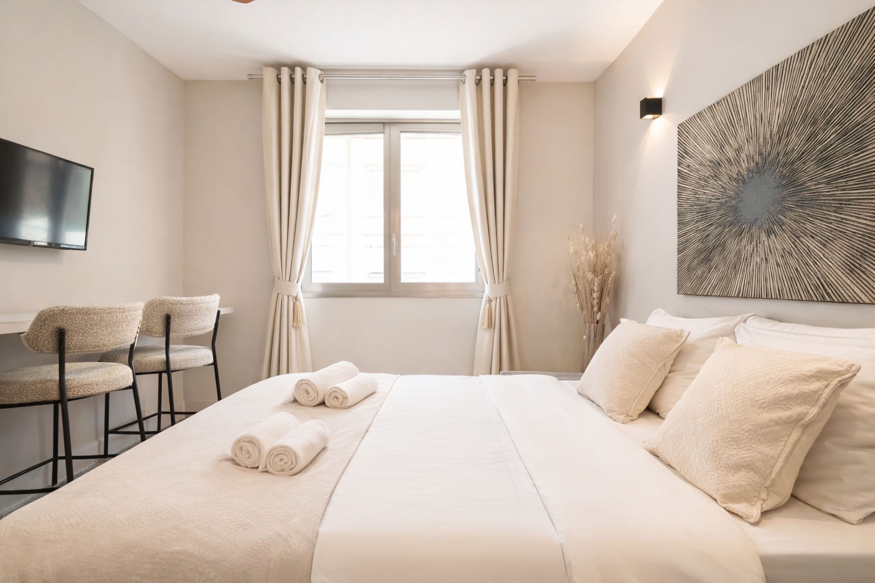 Standard Studio, Courtyard View | Living area | 80-cm Smart TV with digital channels