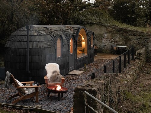 Luxury Eco Cabin with Sea Views