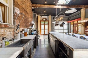 Fridge, microwave, oven, stovetop - Historic Mansion Heated Pool & Courtyard 5br|5.5ba (New Orleans)