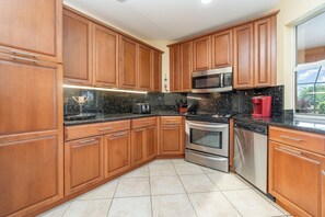 Microwave, oven, stovetop, dishwasher