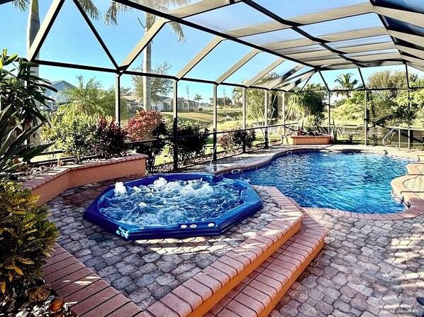 Outdoor pool, a heated pool