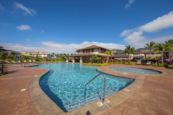 A heated pool