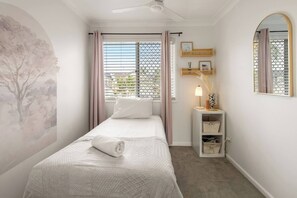 3 bedrooms, iron/ironing board, travel cot, WiFi