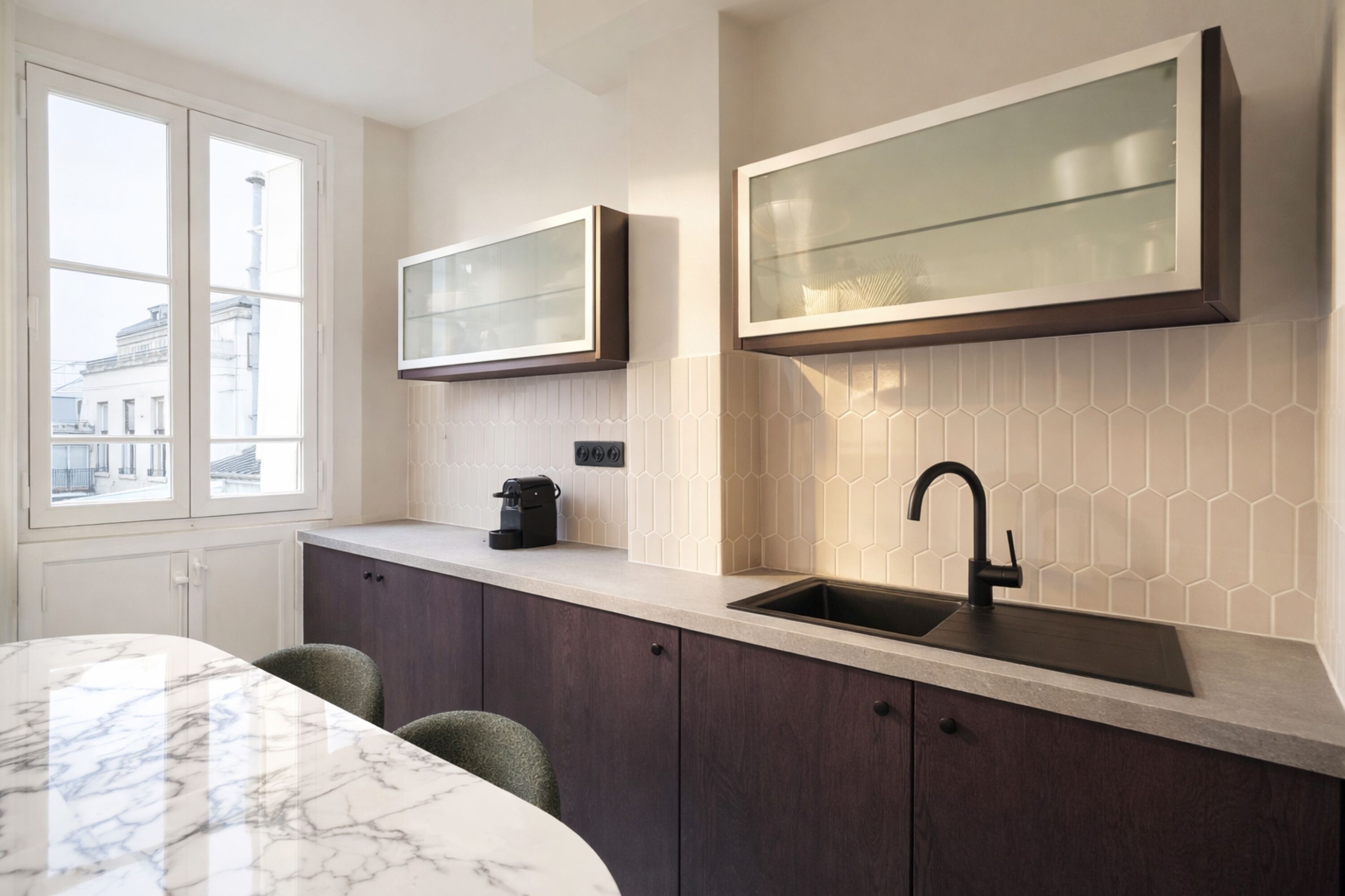 Signature Apartment, Courtyard View | Private kitchen | Espresso maker, electric kettle, toaster, freezer