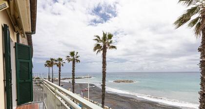 Large seafront flat.
