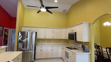 Microwave, oven, stovetop, dishwasher