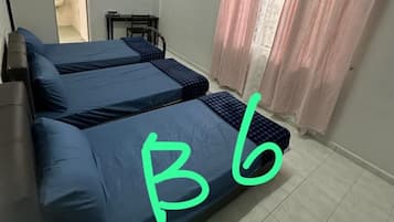 6 slaapkamers, een strijkplank/strijkijzer, beddengoed