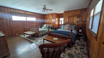 4 bedrooms, iron/ironing board, WiFi, bed sheets