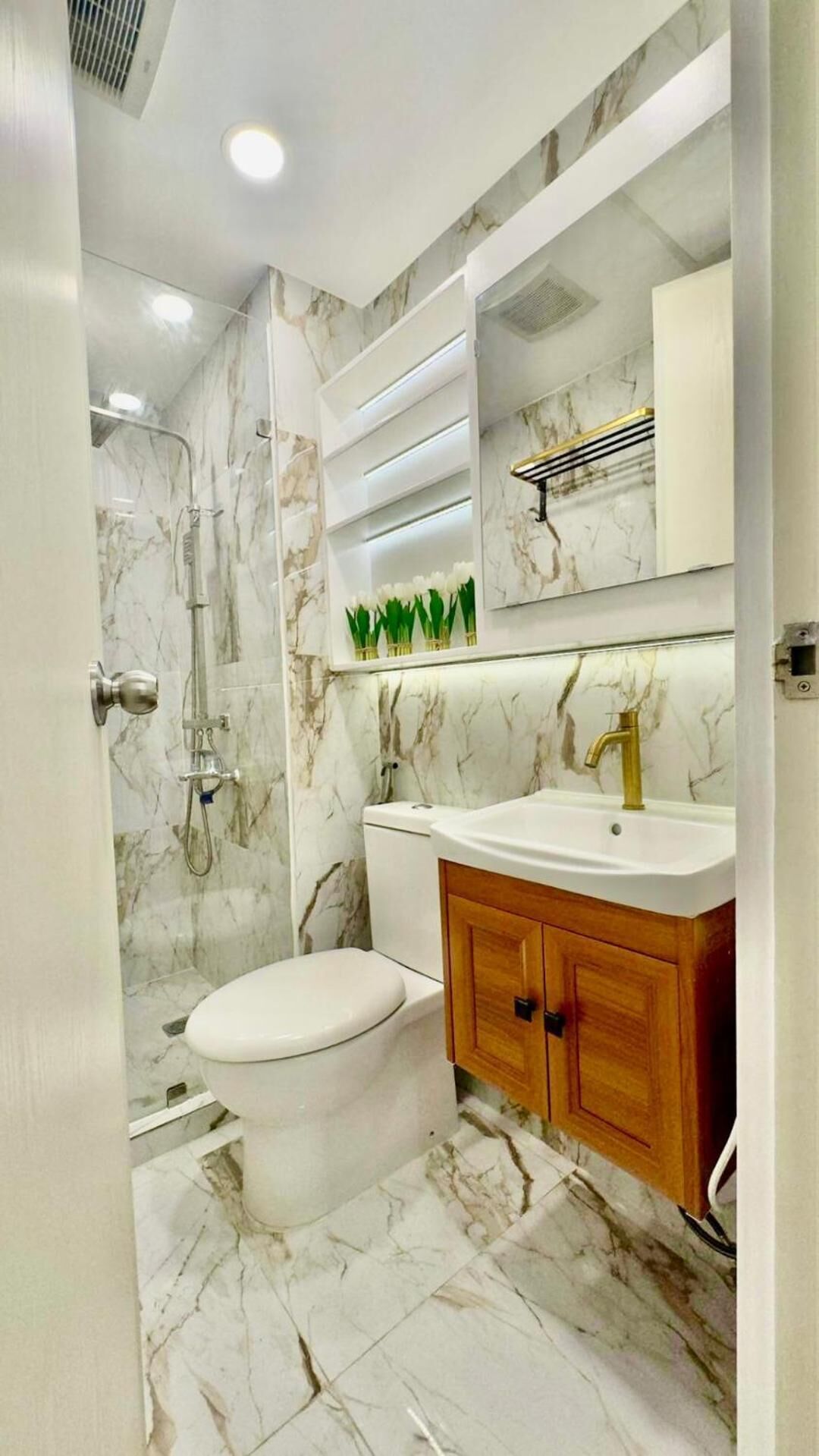 Căn hộ, 1 phòng ngủ, phù hợp cho người khuyết tật, ban công | Phòng tắm | Giấy vệ sinh 