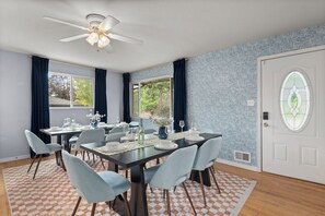 Dining - Spacious 5BR home - 15 min to NFL games & attractions; relax w/ king beds & game (Westminster)