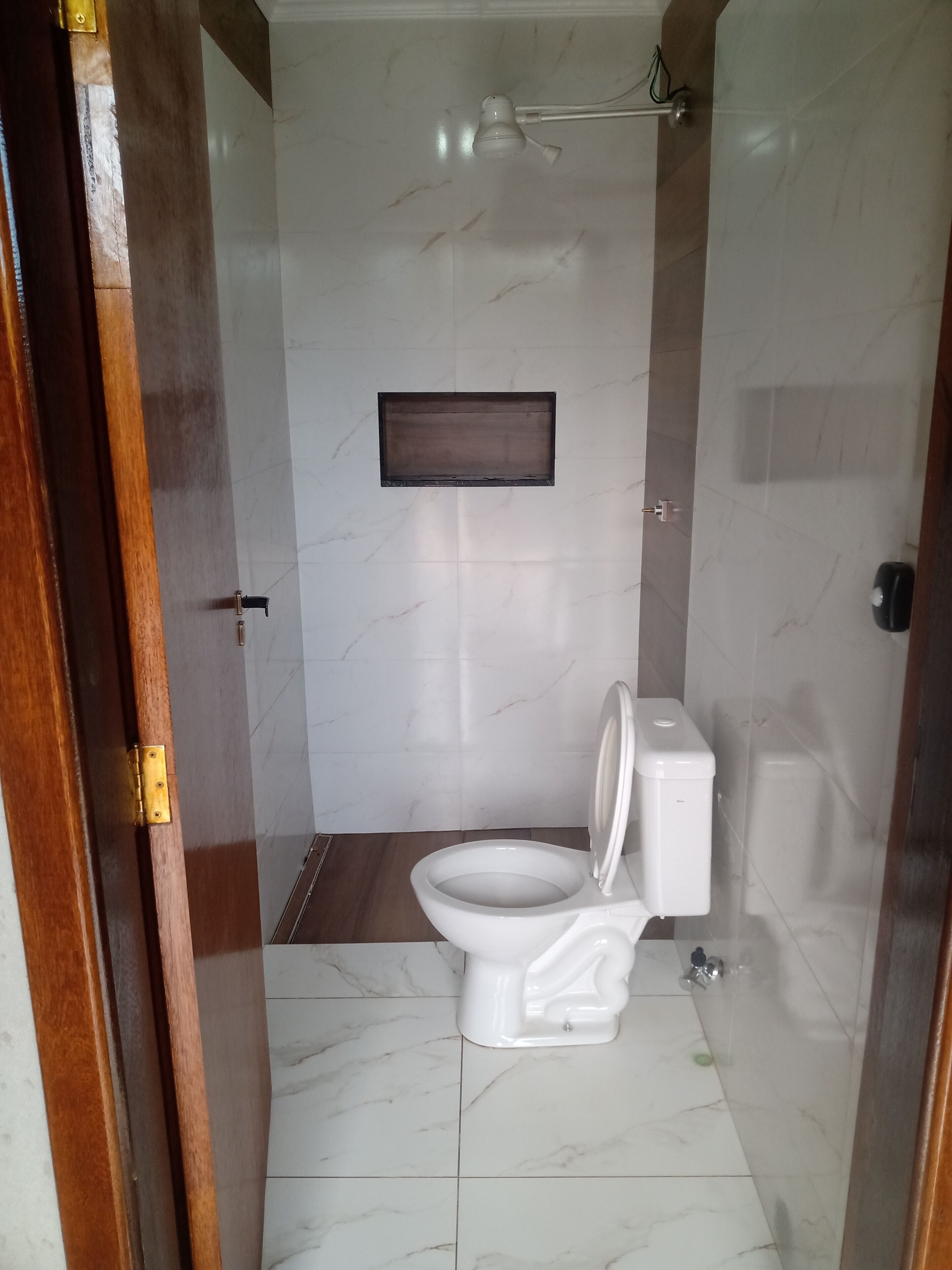 Hair dryer, soap, toilet paper