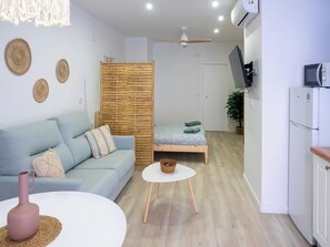 Appartement Classique, vue parc, en bord de plage | Coin séjour