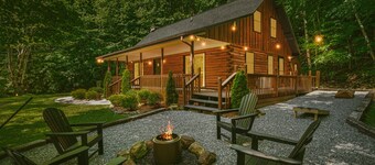 Scenic Falls Cabin - Luxury Retreat w/ Private 65’ Waterfall & Natural Pool