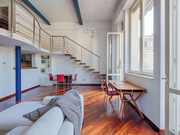Living area - Parioli Luxury Loft With Terrace (Rome)